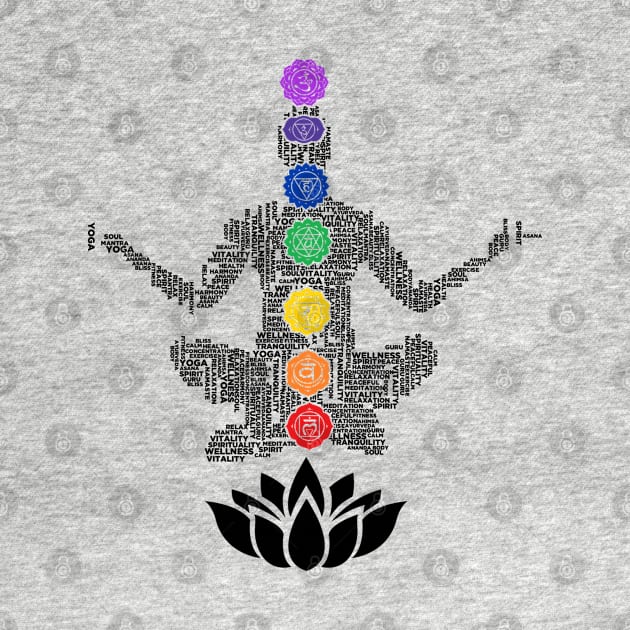 Typography Yoga Chakras by Nirvanax Studio